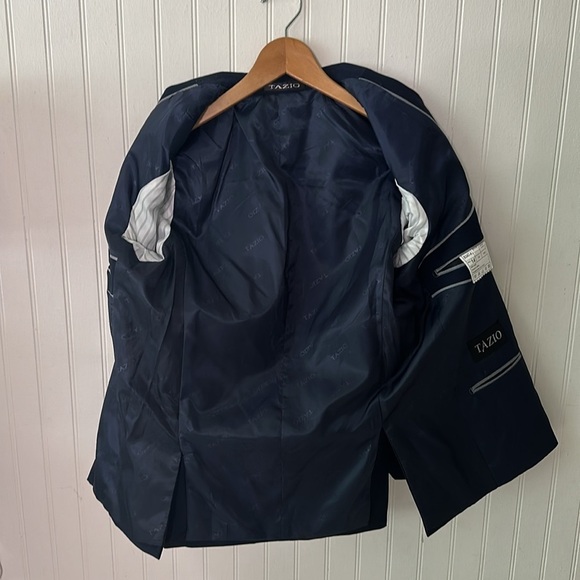 Tazio Navy Blue Jacket Blazer and Vest Like New sz 14 - Picture 10 of 16